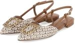 Tamaris Slingballerinas - Gr. 37 - Beige - Textil & Synthetik