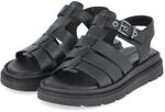 Tamaris R&ouml;mersandalen - Gr. 37 - Schwarz - Glattleder