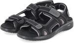 Rieker Sandalen - Gr. 41 - Schwarz - Leder & Textil