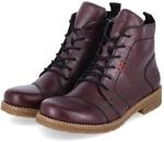 Rieker Schn&uuml;rboots Rot - Gr. 36 - Textil