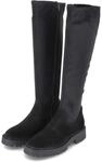 Tamaris Stiefel - Gr. 37 - Schwarz - Leder & Textil