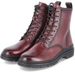 Tamaris Schn&uuml;rboots - Gr. 37 - Rot - Leder und Synthetik