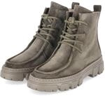 Paul Green Schn&uuml;rboots Gr&uuml;n - Gr. 42 - Leder und Textil