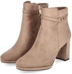 Tamaris Ankle Boots Beige - Gr. 36 - Textil und Synthetik