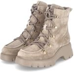 Paul Green Schn&uuml;rboots Beige - Gr. 37 - Leder und Textil