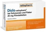 Diclo-ratiopharm bei Schmerzen und Fieber 25 mg Filmtabletten
