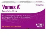 Vomex A Z&auml;pfchen 150mg