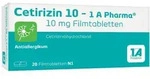 Cetirizin 10 - 1 A Pharma&reg; Filmtabletten