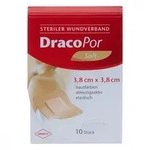 Dracopor Wundverband 3,8x3,8 cm steril hautfarben
