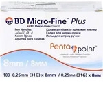 Bd Micro-fine+ 8 Pen-nadeln 0,25x8 mm