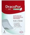 Dracopor Sensitiv 5x7,2 Cm Steril M.silikonkleber