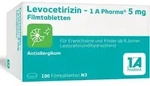 Levocetirizin - 1 A Pharma&reg; 5 mg Filmtabletten