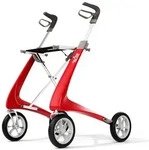 Carbon Ultralight Komfort Rollator erdbeerrot