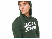 Jack & Jones Kapuzensweatshirt mit Logo-Brustprint in Grün-L