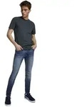 Jack & Jones Jeans Skinny Fit Liam in mittelblauem Used-Look-W28 / L32