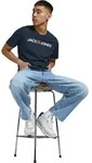Jack & Jones T-Shirt Corp mit Schriftzug in Dunkelblau-S
