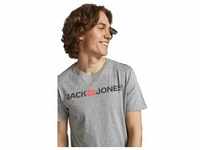 Jack & Jones Slim Fit T-Shirt Corp mit Logo in Light Grey-S