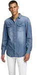 Jack & Jones Jeanshemd Heridan Shirt in blauem Used-Optik-XS
