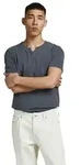 Jack & Jones T-Shirt Split mit Neck in Navy Blue-S