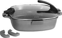 STONELINE FUTURE Servierpfanne Eckig 28 cm | mit Deckel