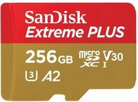 SanDisk microSDXC Extreme Plus 256GB (R200MB/s) + Adapter, 2 Jahre RescuePRO Deluxe