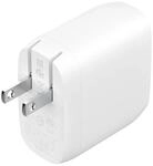 BELKIN WCB010VFWH, Belkin Dual 30W USB-C Wall Charger PD 60W WHT