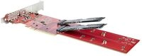 StarTech.com Dual M 2 PCIe AdapterKarte, PCIe x8/ x16 auf Dual AHCI oder NVMe M.2