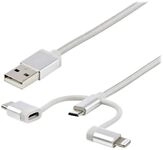 StarTech.com USB Lightning Kabel - USB-C Micro-B Laddekabel - 1m - geflochten -