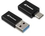 Sharkoon OfficePal USB-C Adapter - USB 3.2 Gen 1 (3.1 Gen 1) - USB Typ-C - Schwarz -