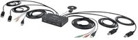 StarTech.com 2-Port Dual-Monitor DisplayPort Cable KVM Switch, 4K 60Hz, Compact KVM
