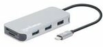 Manhattan USB-C 8-in-1-Dockingstation mit Power Delivery USB 3.2 Gen 1 Typ C-Stecker