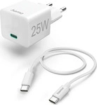 HAMA 201624, Hama Schnellladeger&auml;t mit Ladekabel USB-C, Mini-Ladeger&auml;t, PD,...