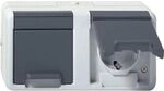 Gira SCHUKO 2F WAAGER. KD WG AP GR / GIRA 478130 WG-AP 478130