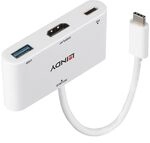 Lindy Videoadapter - USB-C m&auml;nnlich zu HDMI, USB Typ A, USB-C (nur Spannung)