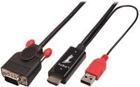 Lindy Videokabel - HD-15 (VGA) m&auml;nnlich zu USB, HDMI m&auml;nnlich
