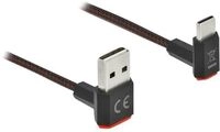 Delock Easy - USB-Kabel - USB (M) nach oben/unten abgewinkelt, doppelseitig zu USB-C