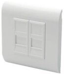 DIGITUS Leerdose f&uuml;r Keystone Module, Rahmen 80x80mm, Franz&ouml;sischer Typ