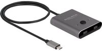 Delock USB 10 Gbps Type-C Switch 2 auf 1 bidirektional 8K