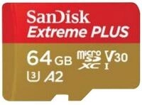 SanDisk microSDXC Extreme Plus 64GB (R200MB/s) + Adapter, 2 Jahre RescuePRO Deluxe