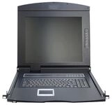DIGITUS Modulare Konsole mit 17" TFT (43,2cm), 1-Port KVM & Touchpad, deutsche