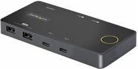 StarTech.com 2-Port USB-C KVM Switch, Single-4K 60Hz HDMI Monitor, Dual-100W Power
