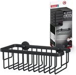 tesa&reg; ALUXX BLACK Duschkorb Einzeln, schwarz, ohne Bohren Badaufbewahrung