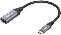Equip Adapterkabel - 24 pin USB-C m&auml;nnlich zu HDMI weiblich - 15 cm - Grau -