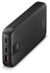 Hama Power Pack "PD 10" 10000mAh, Ausg&auml;nge: 2x USB-C, USB-A, Schnellladen, Anth.