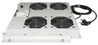 Intellinet 4-Fan Ventilation Unit for 19" Racks, Roof Mount, with Thermostat,...