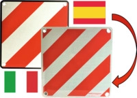 IWH Alu-Warntafel Italien-Spanien 2in1