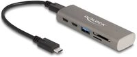 Delock 3 Port USB 10 Gbps Hub inklusive SD und Micro Card Reader mit Type-C