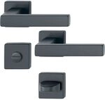 HOPPE Dr&uuml;ckergarnitur AUSTIN - auf Rosette WC, TS 37-42 mm, Aluminium schwarz