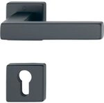 HOPPE Dr&uuml;ckergarnitur AUSTIN - auf Rosette PZ, TS 37-42 mm, Aluminium schwarz