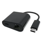 VALUE USB 3.2 Gen 2 Typ C zu Gigabit Ethernet Konverter + 1x PD Port, 100W